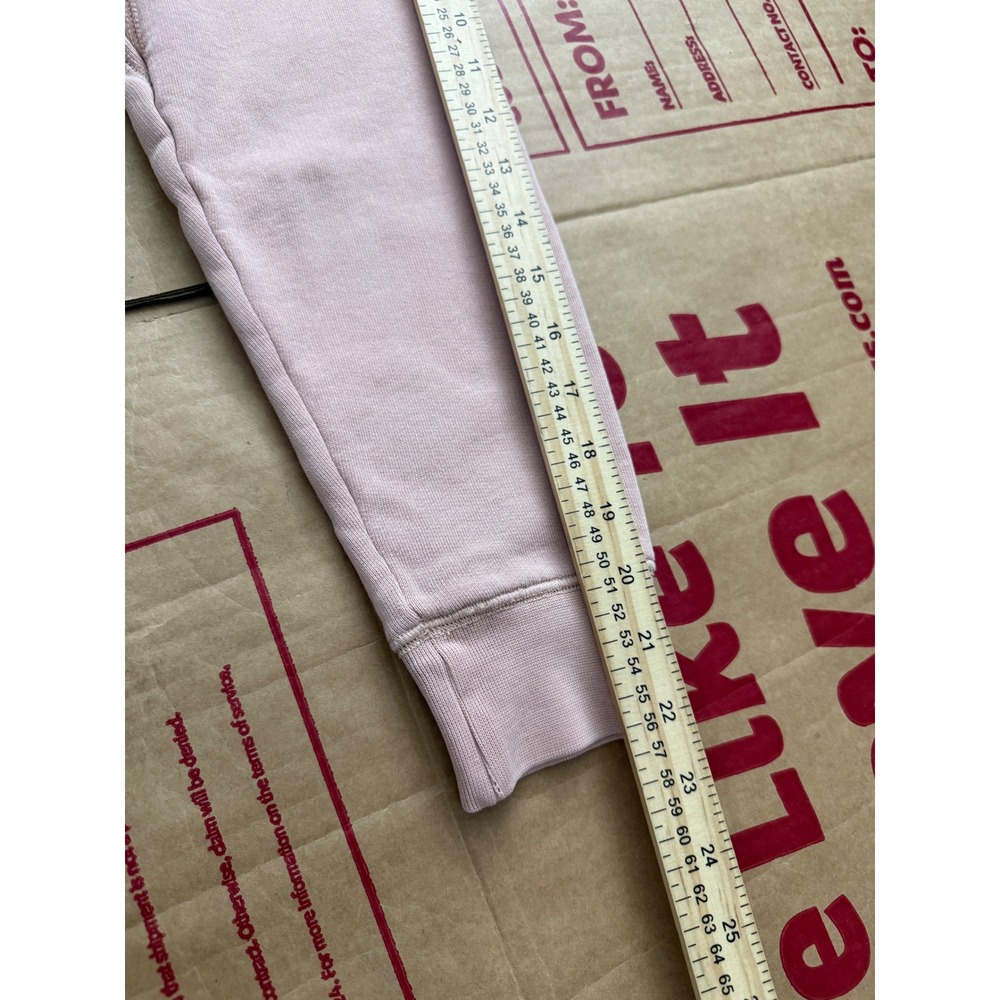 Zadig & Voltaire Pink Upper Photo Heart Rhinestone Sweatshirt Organic Cotton L - Picture 5 of 9